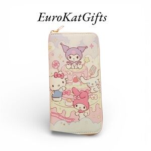NEW Hello Kitty and Friends Pink Multicolor Wallet in package New with Tags NWT